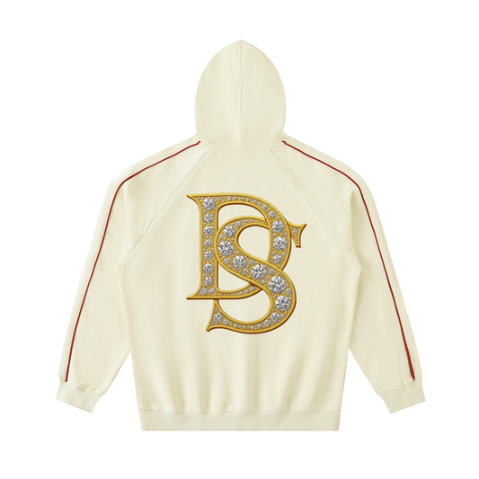 Bling Contrast Piping Hoodie
