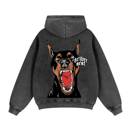 Doberman Washed Zip Up Jacket