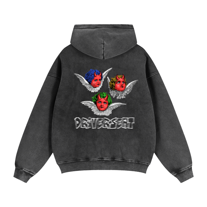 D'Evils Washed Zip Up Jacket