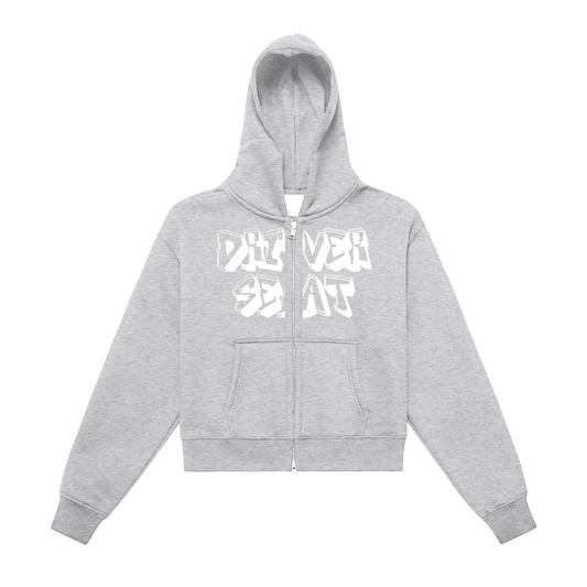 OG Fleeced Zip-Up Cropped Hoodie