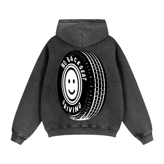 Tire Washed Zip Up Jacket