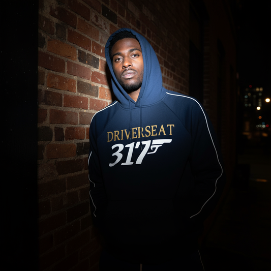 00317 Contrast Piping Hoodie