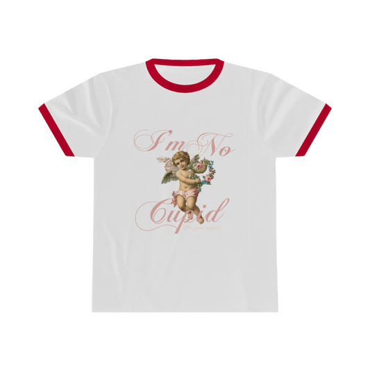 Stupid Cupid Ringer Tee - White/Red