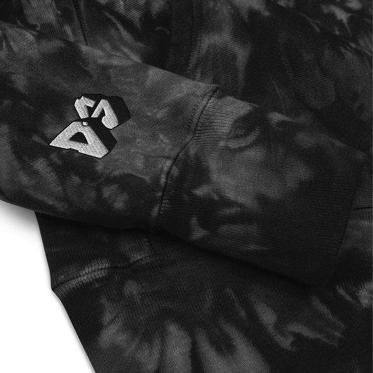 Logo Tie-Dye Champion Hoodie - Black