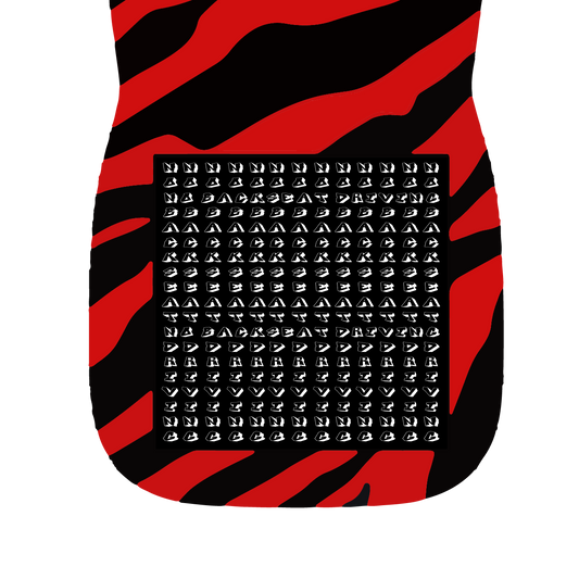 Seat Cover - Red Zebra