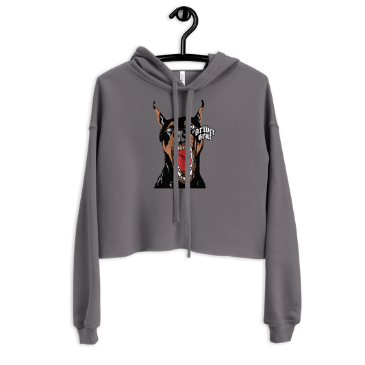 Doberman Crop Hoodie - Storm
