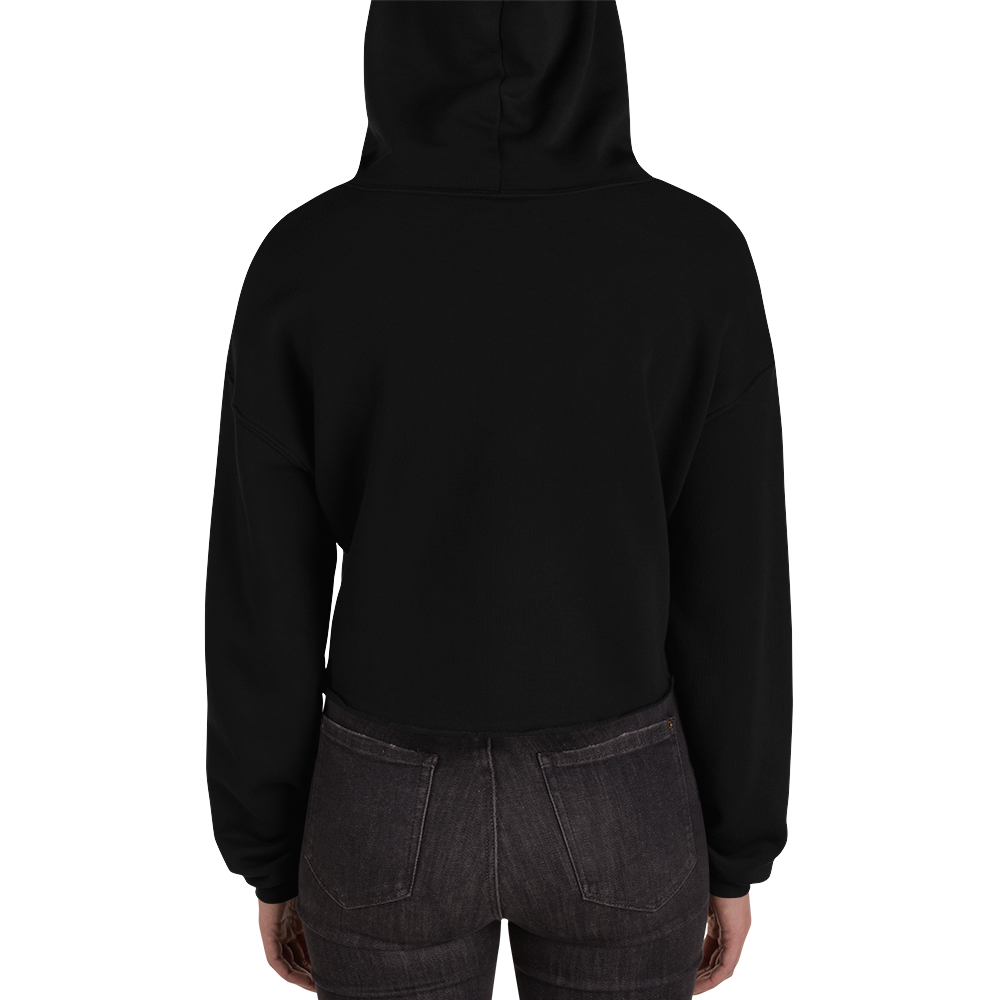 D'Evils Crop Hoodie - Black