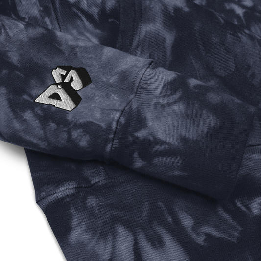 Logo Tie-Dye Champion Hoodie - Navy