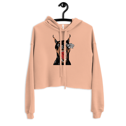 Doberman Crop Hoodie - Peach