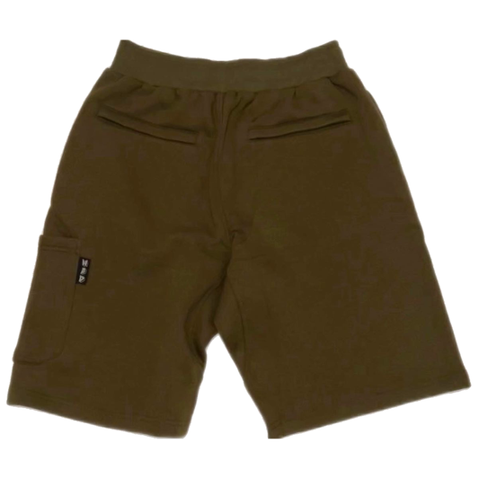 Fleece Cargo Shorts - Olive