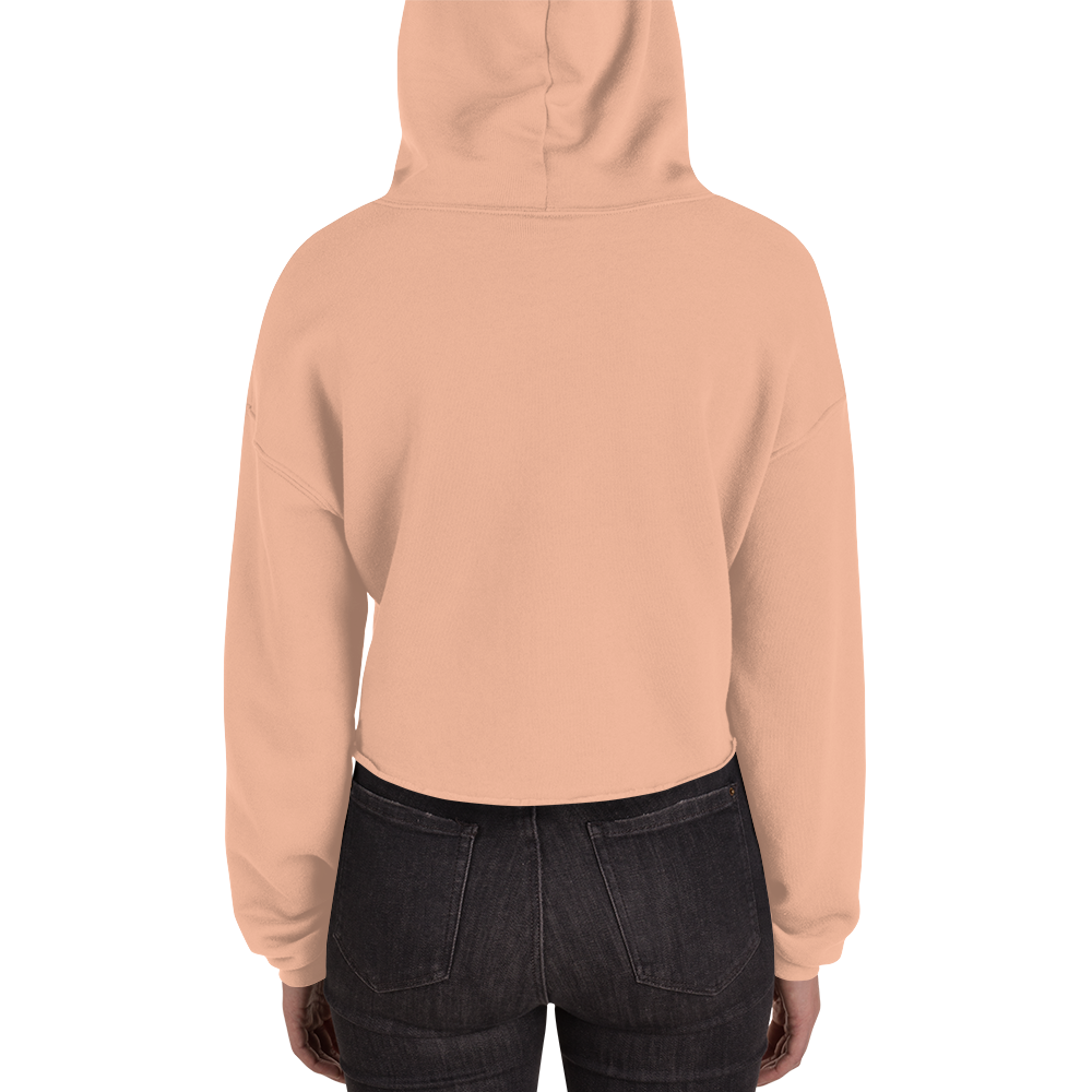 D'Evils Crop Hoodie - Peach