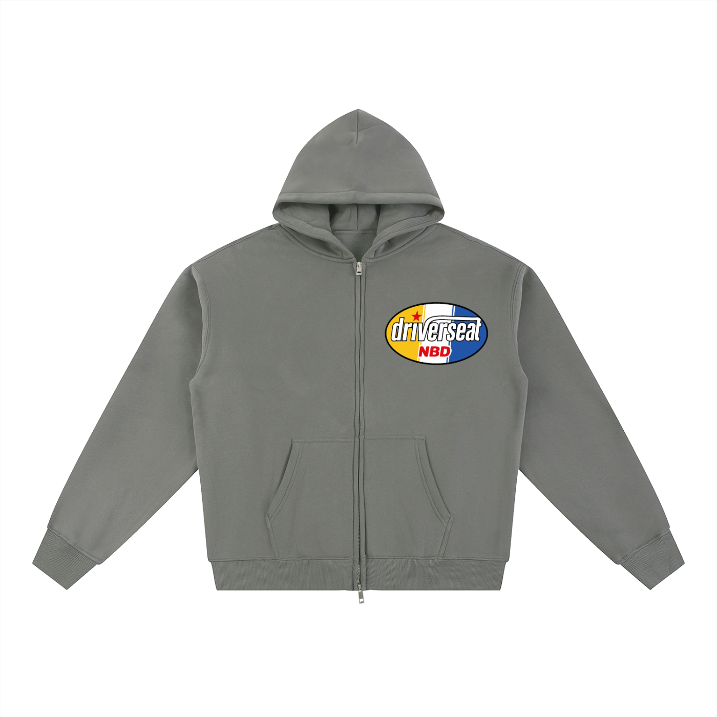 Oval Badge Zip-Through Hoodie