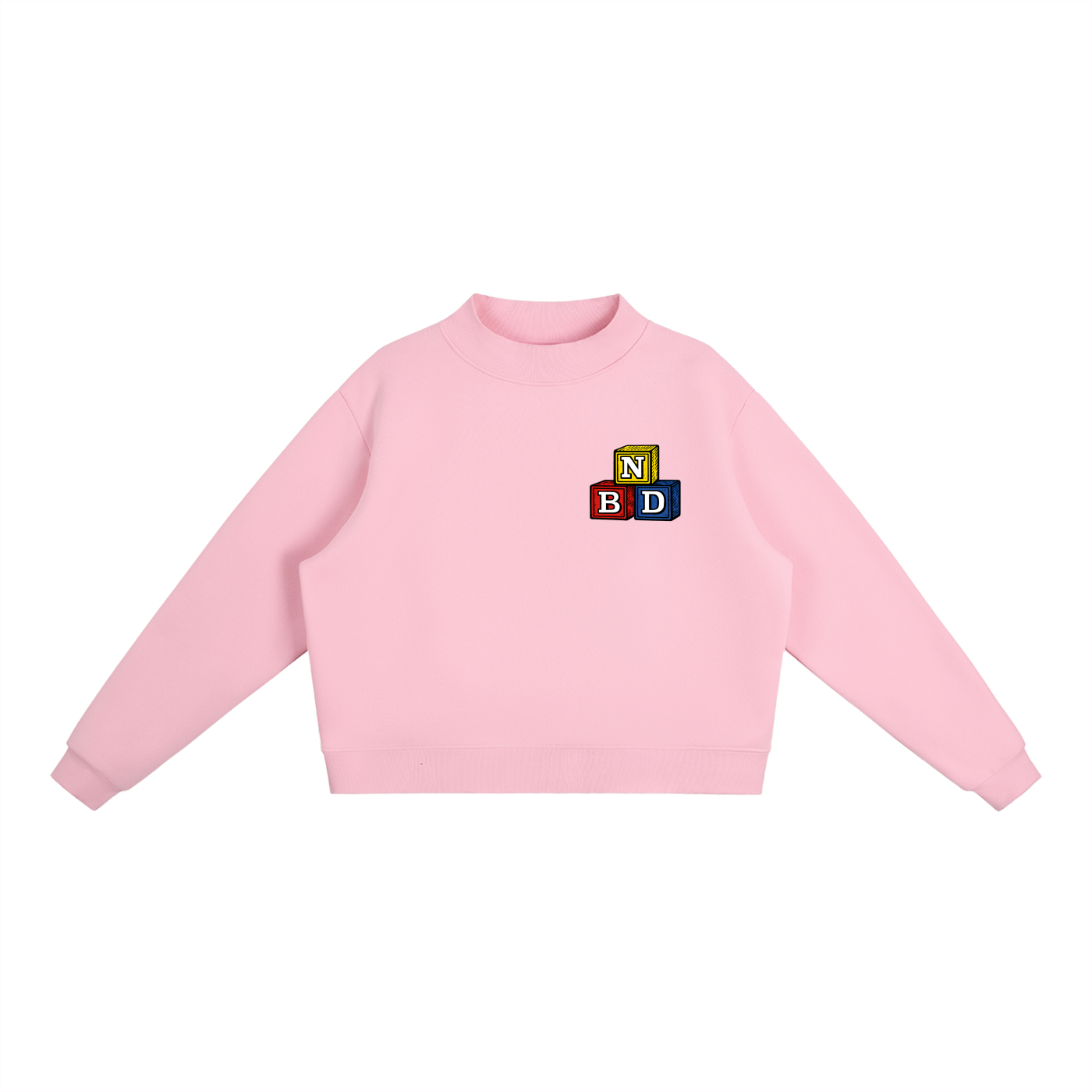 Blocks Fleece Mock-Neck Sweatshirt