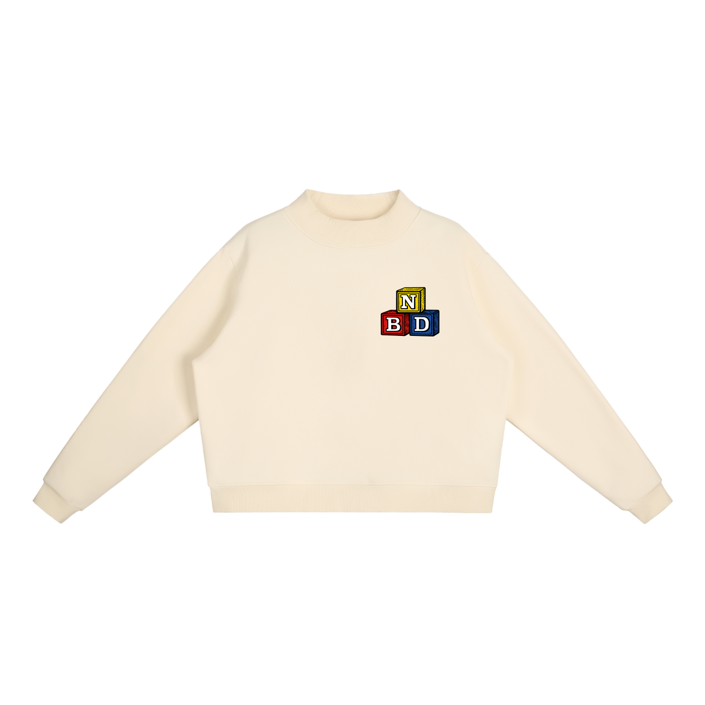 Blocks Fleece Mock-Neck Sweatshirt