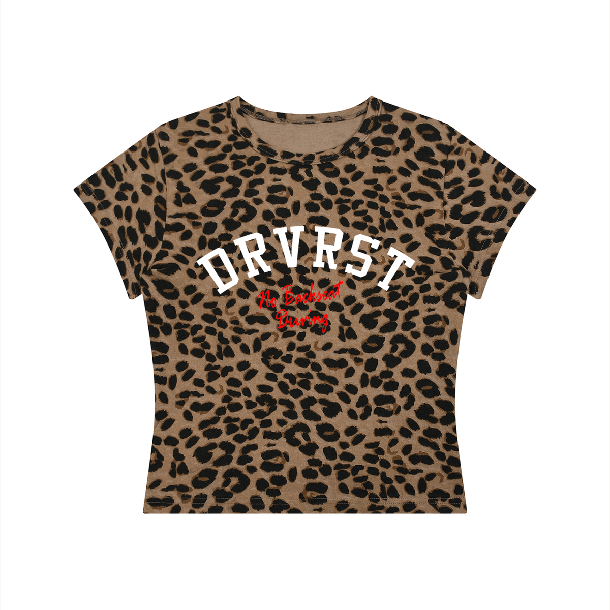Women’s Leopard Print Crop T-Shirt