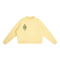 Diamond Fleece Mock-Neck Sweatshirt