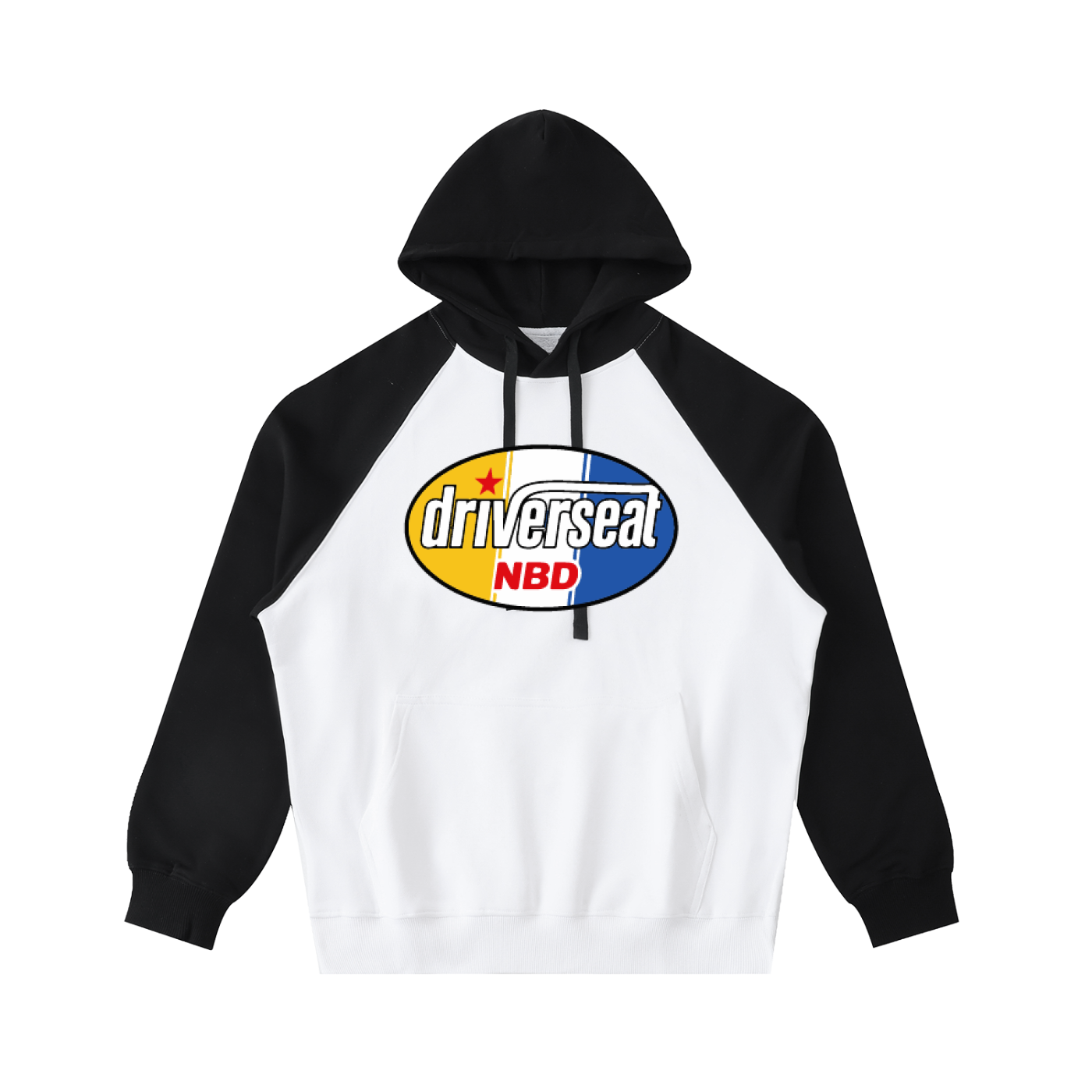 Oval Badge Color-Block Hoodie