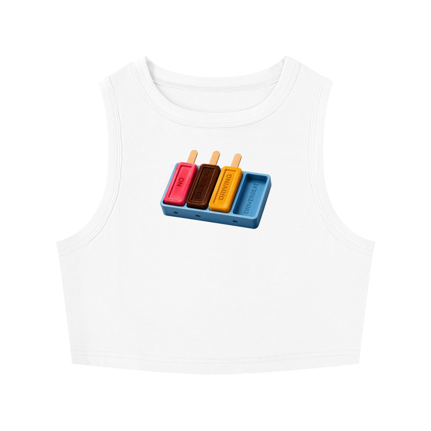 Ice Cream Crewneck Crop Tank Top
