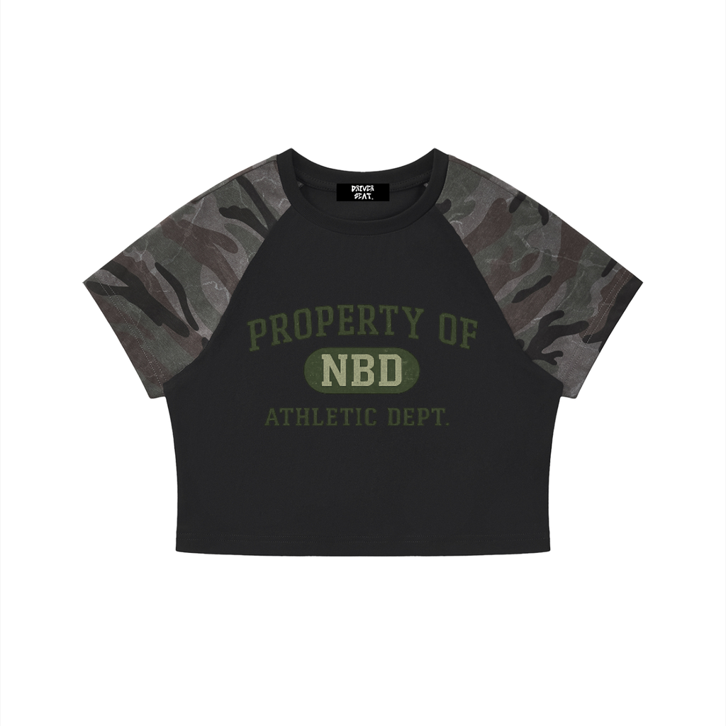 Women’s Camo Raglan Crop T-Shirt