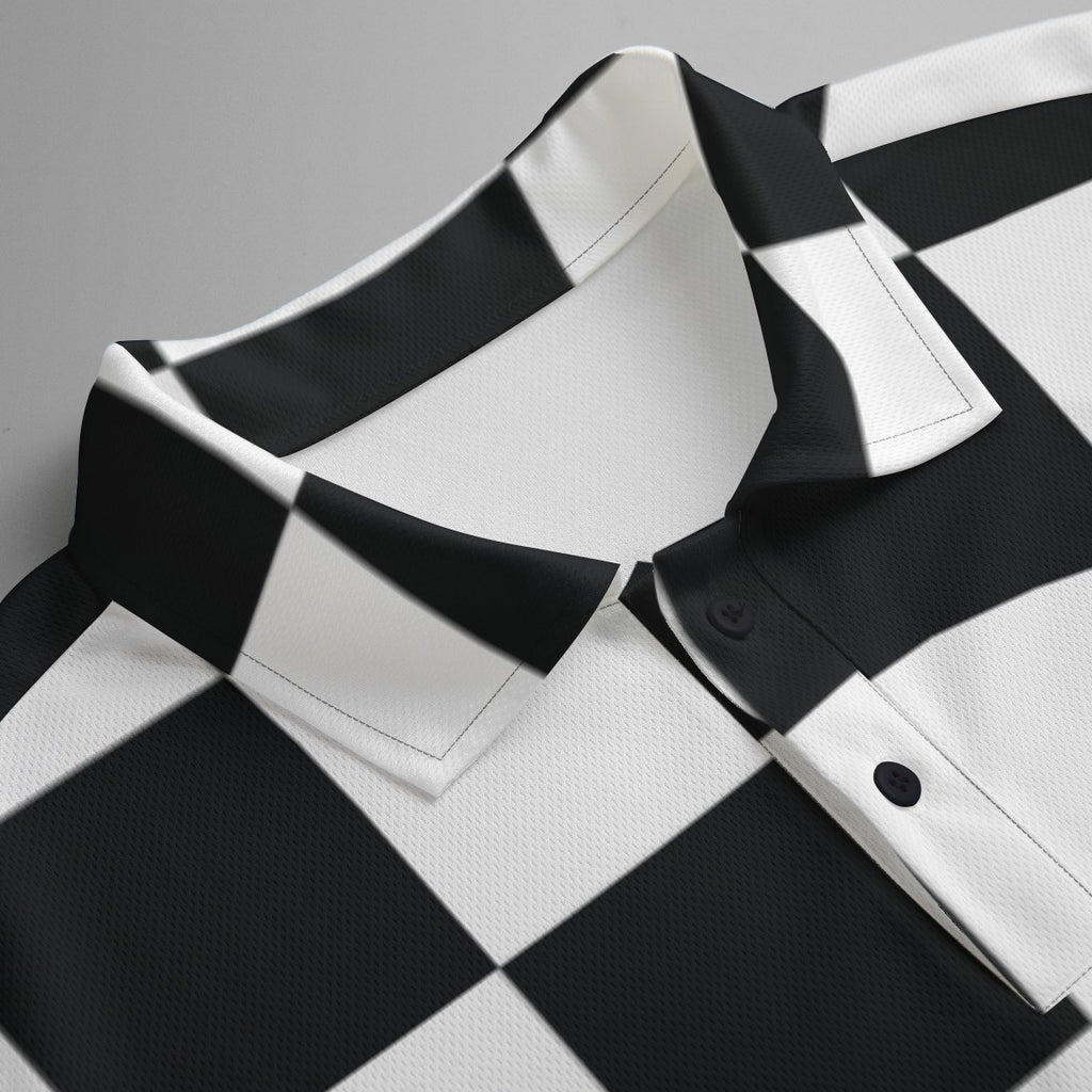 Checkered DryMotion® Polo Shirt