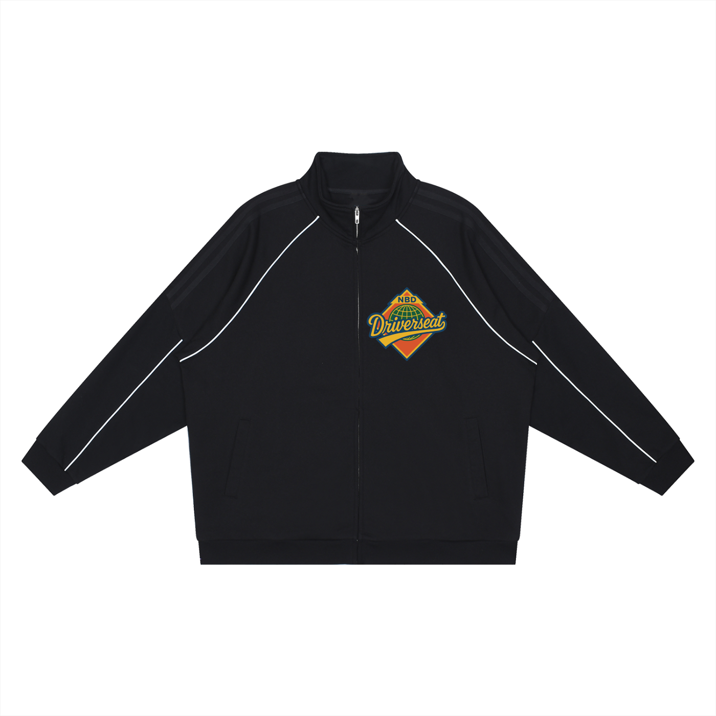Reflection Striped Raglan Sleeve  Jacket