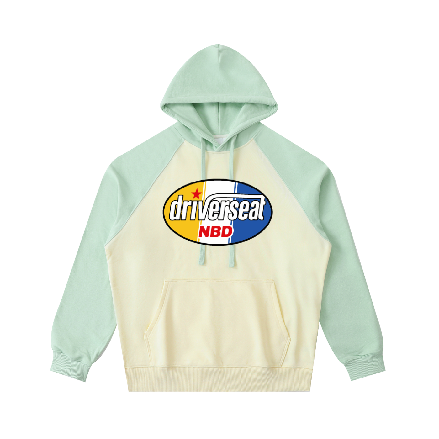 Oval Badge Color-Block Hoodie