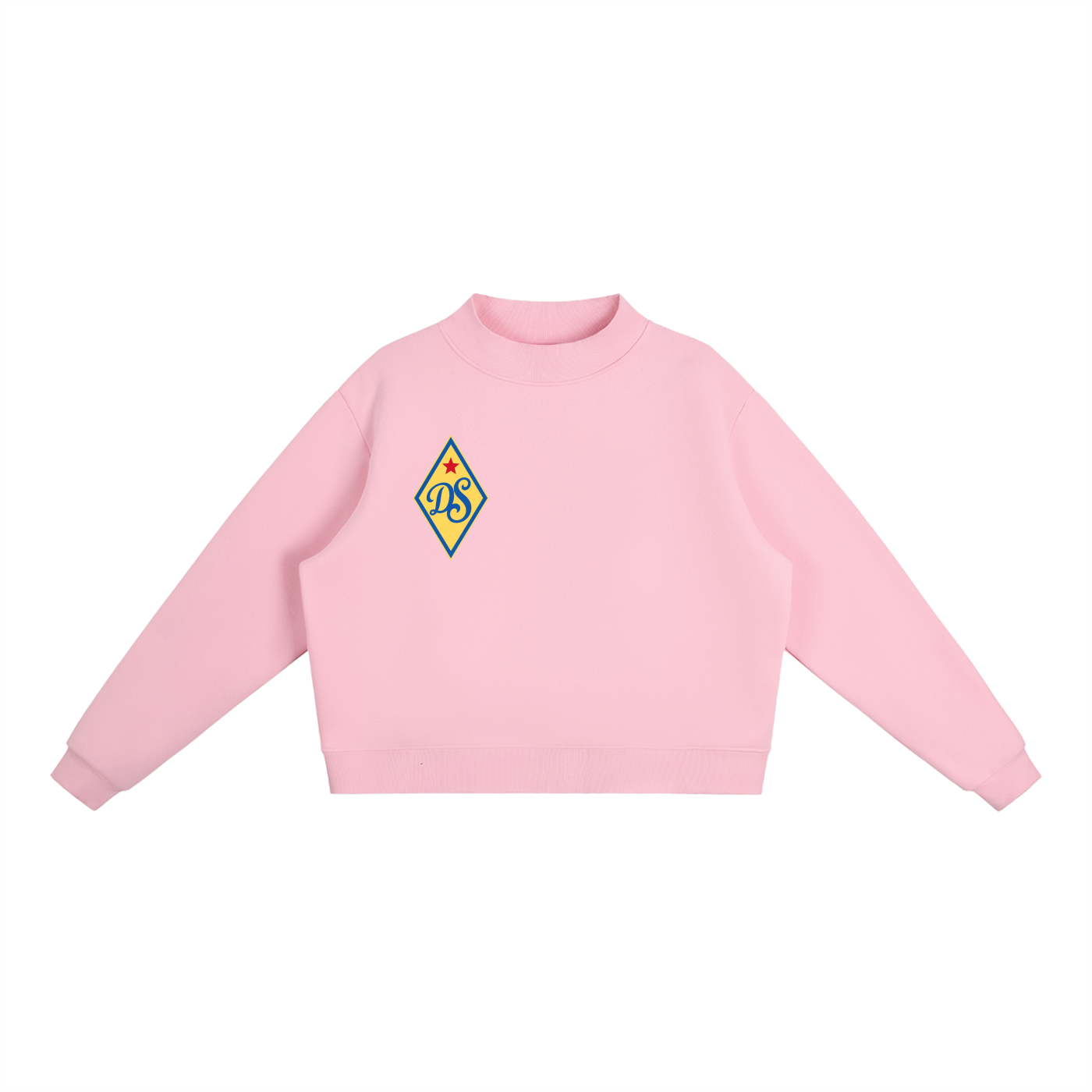 Diamond Fleece Mock-Neck Sweatshirt