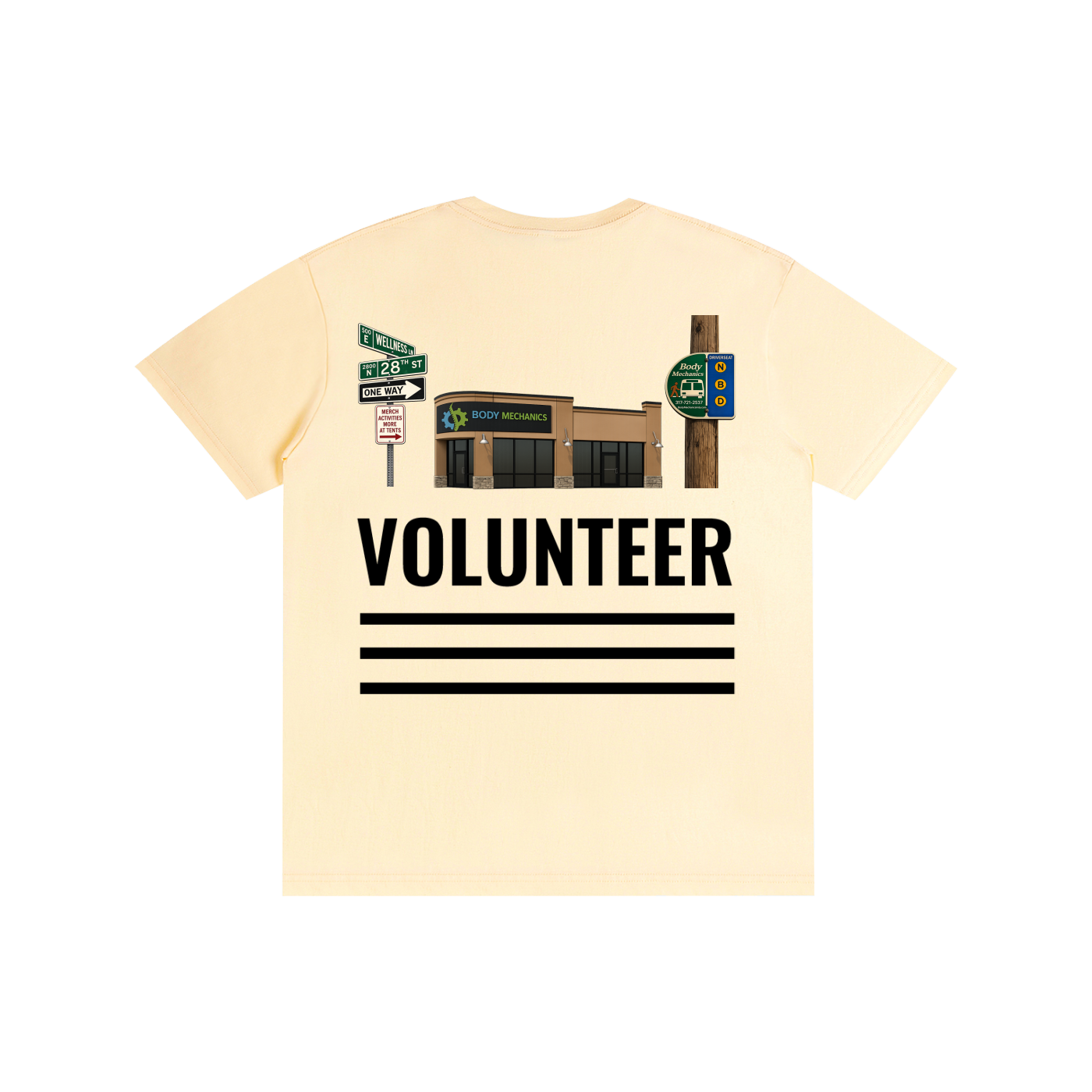 Body Mechanics STREET volunteer Pure Cotton Unisex T-Shirt 5.8oz