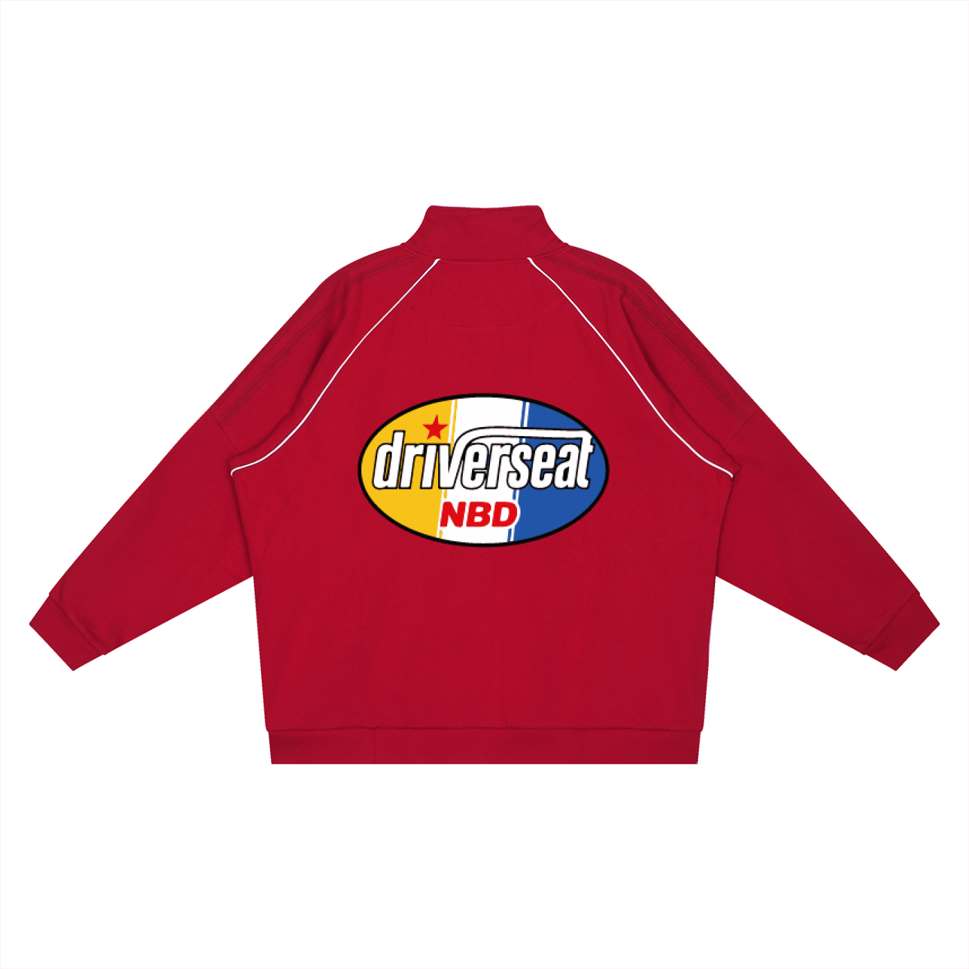 Oval Badge Reflection Striped Sleeve  Jacket