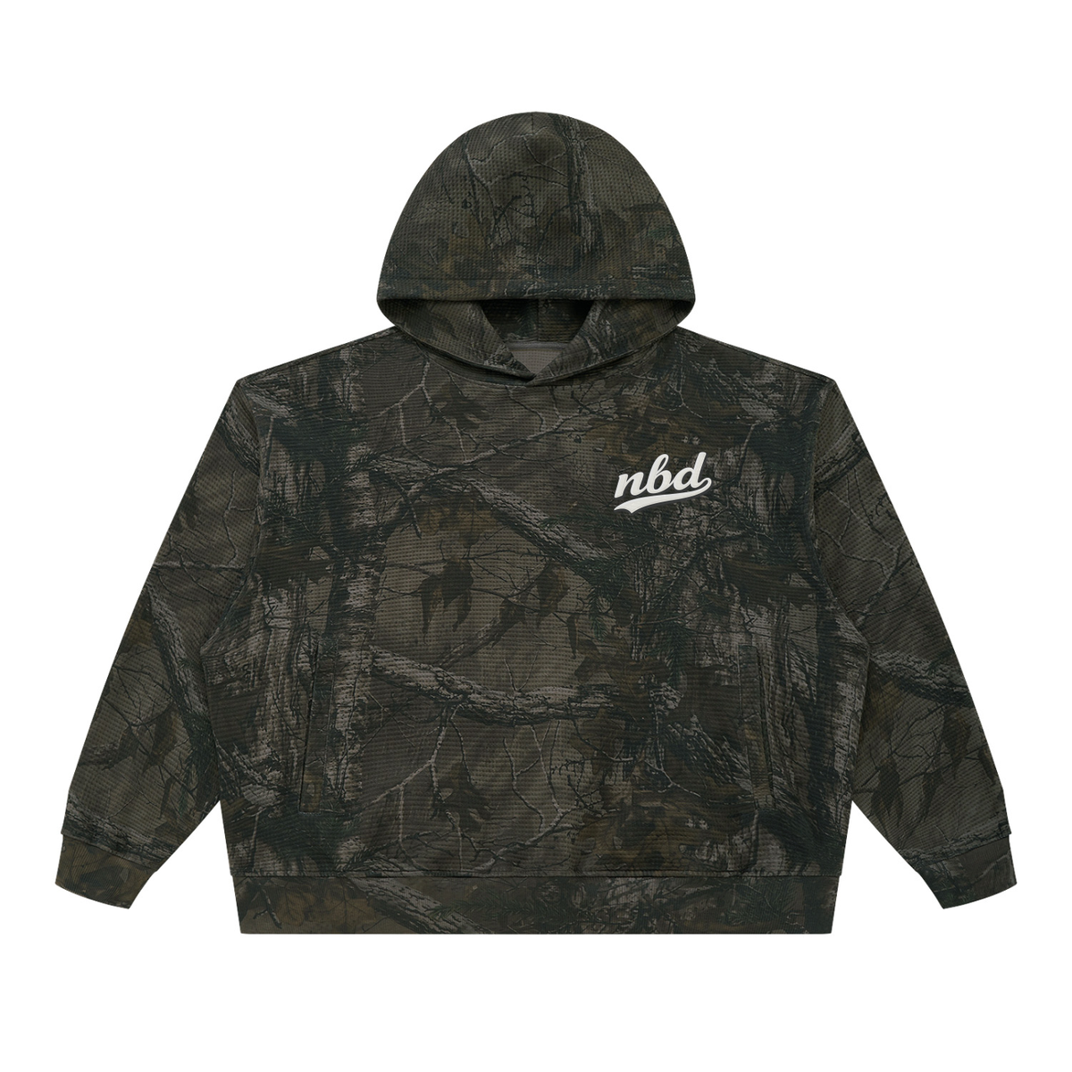 Unisex Waffle Tree Camo Boxy Hoodie