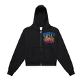 Girlsss Fleeced Zip-Up Cropped Hoodie