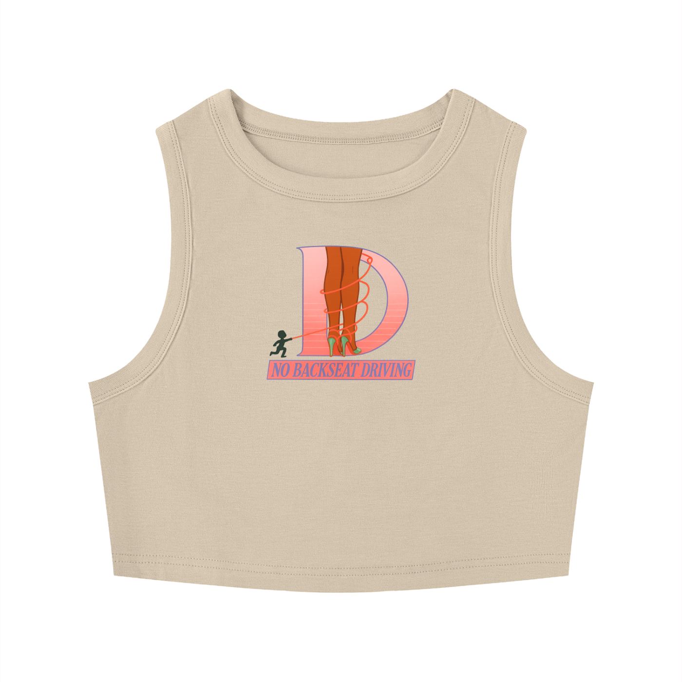 Tied Crewneck Crop Tank Top