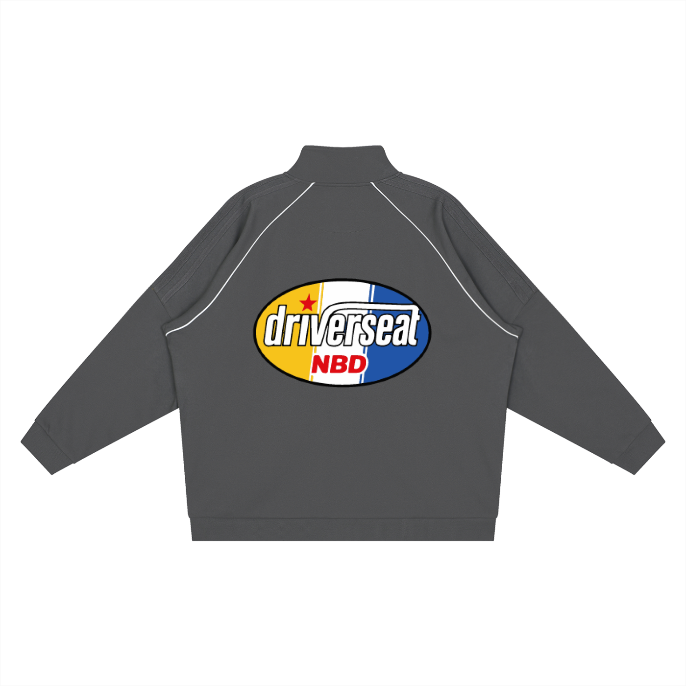 Oval Badge Reflection Striped Sleeve  Jacket