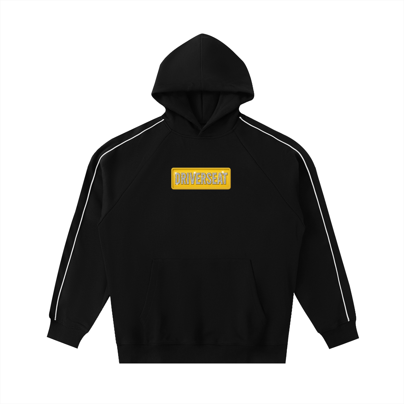 Bling Contrast Piping Hoodie