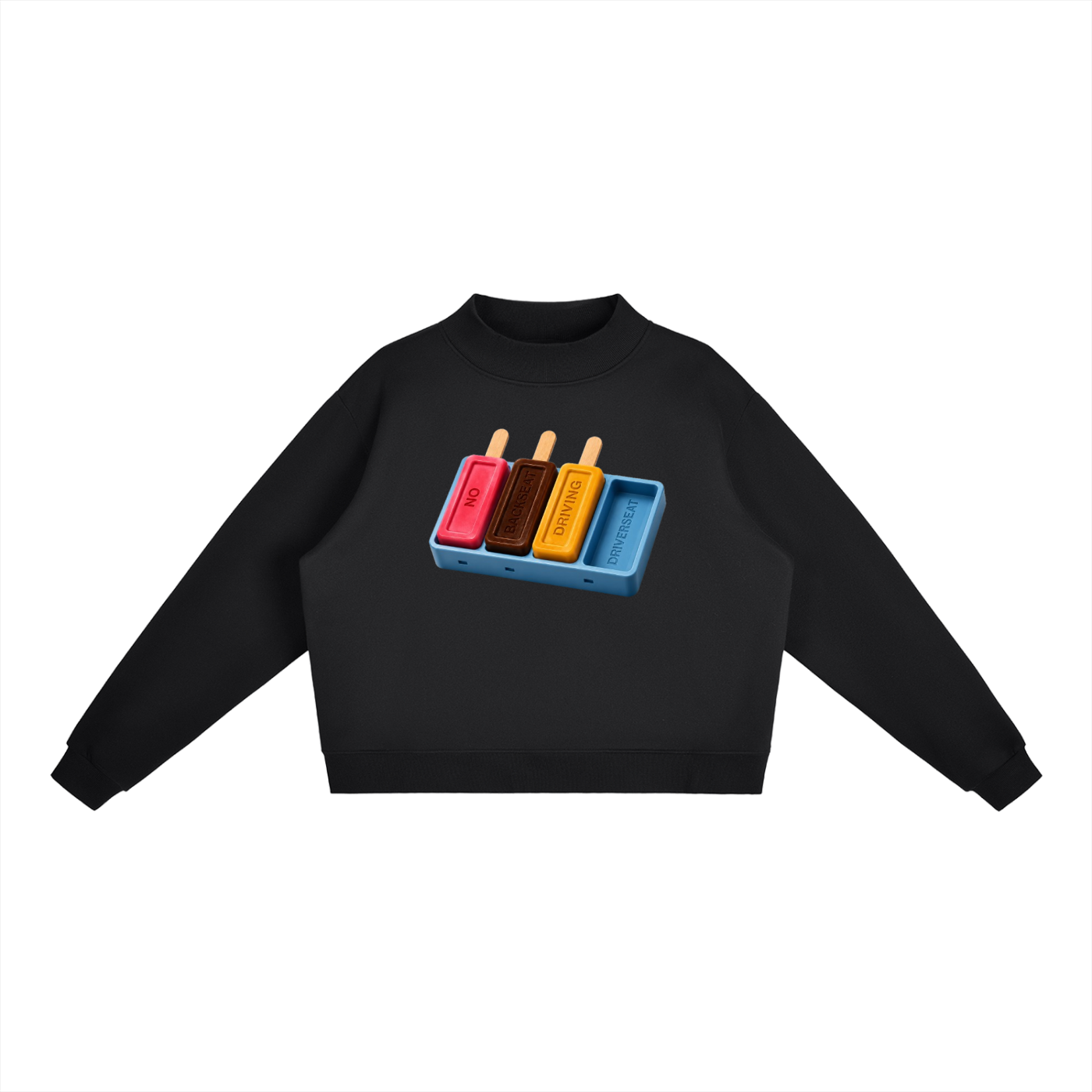 Ice Cream Fleece Mock-Neck Sweatshirt