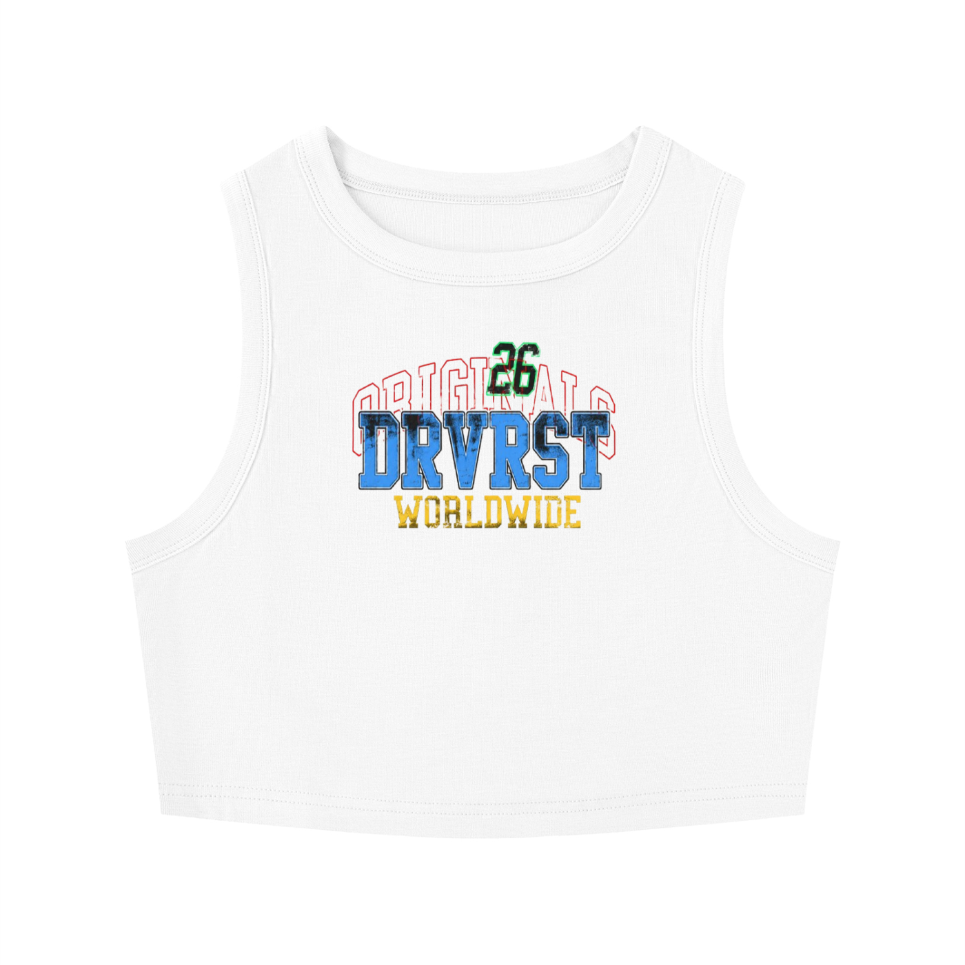 Worldwide Crewneck Crop Tank Top