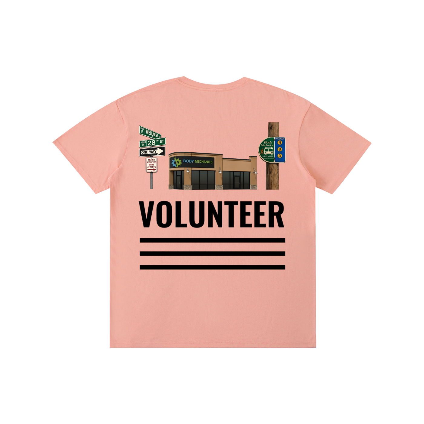 Body Mechanics STREET volunteer Pure Cotton Unisex T-Shirt 5.8oz