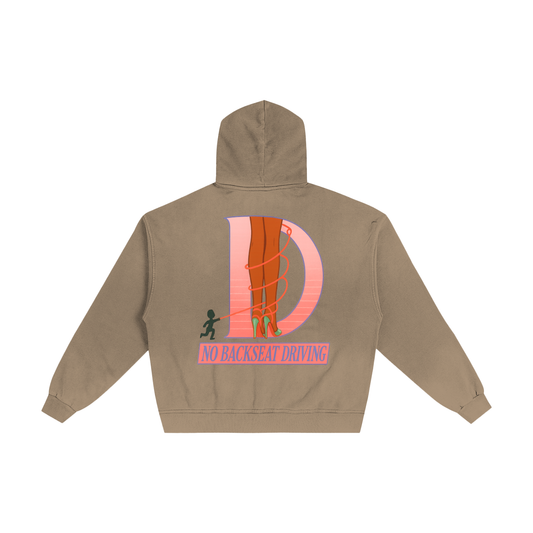 Tied Hand-Frayed Sunfade Zip Hoodie