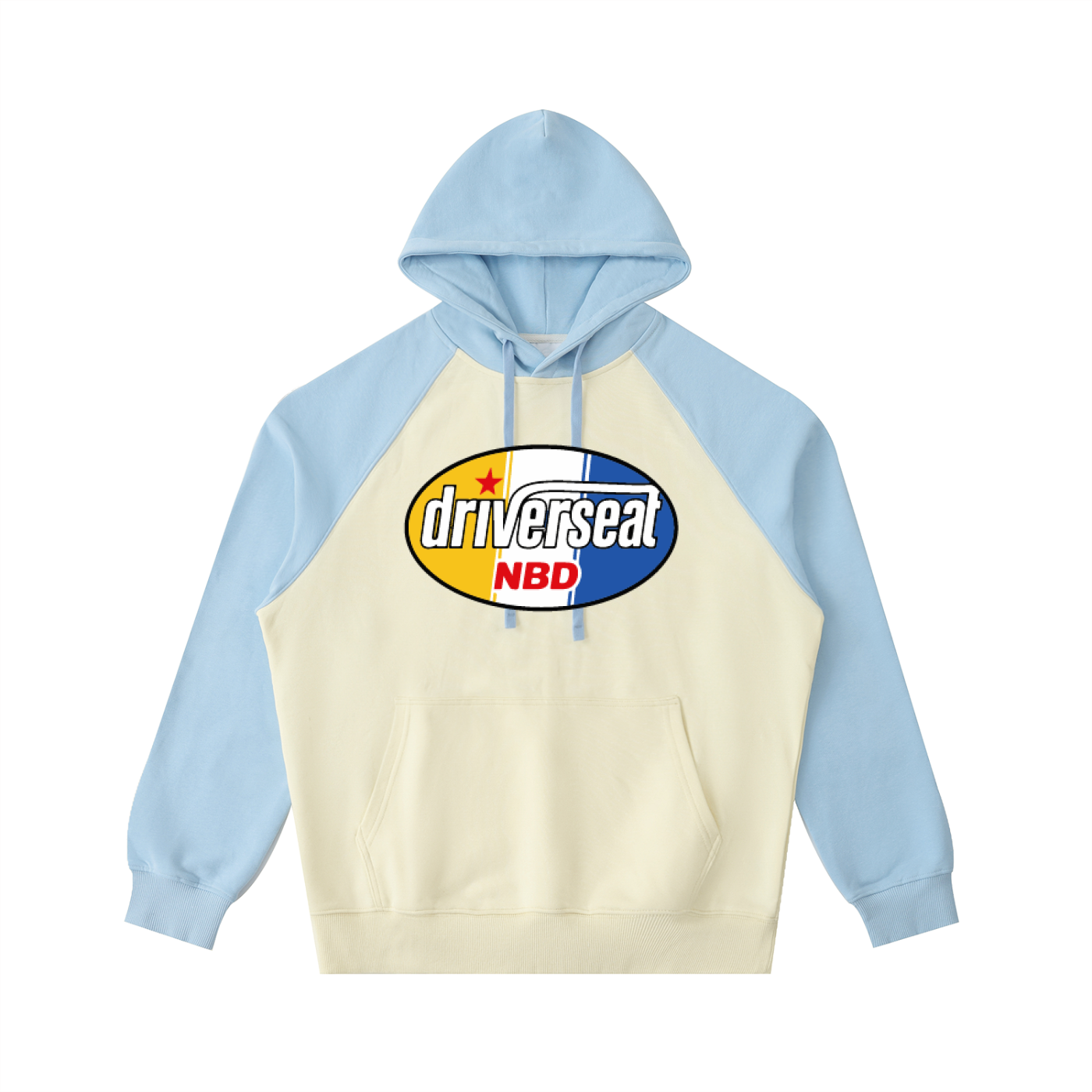 Oval Badge Color-Block Hoodie