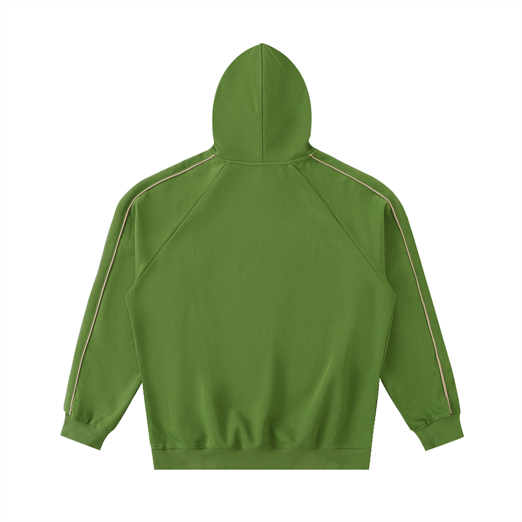 Oval Badge Contrast Piping Hoodie