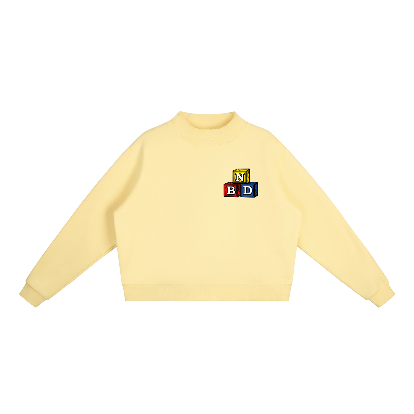Blocks Fleece Mock-Neck Sweatshirt