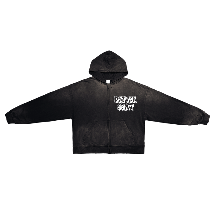 OG Hand-Frayed Washed Zip Hoodie
