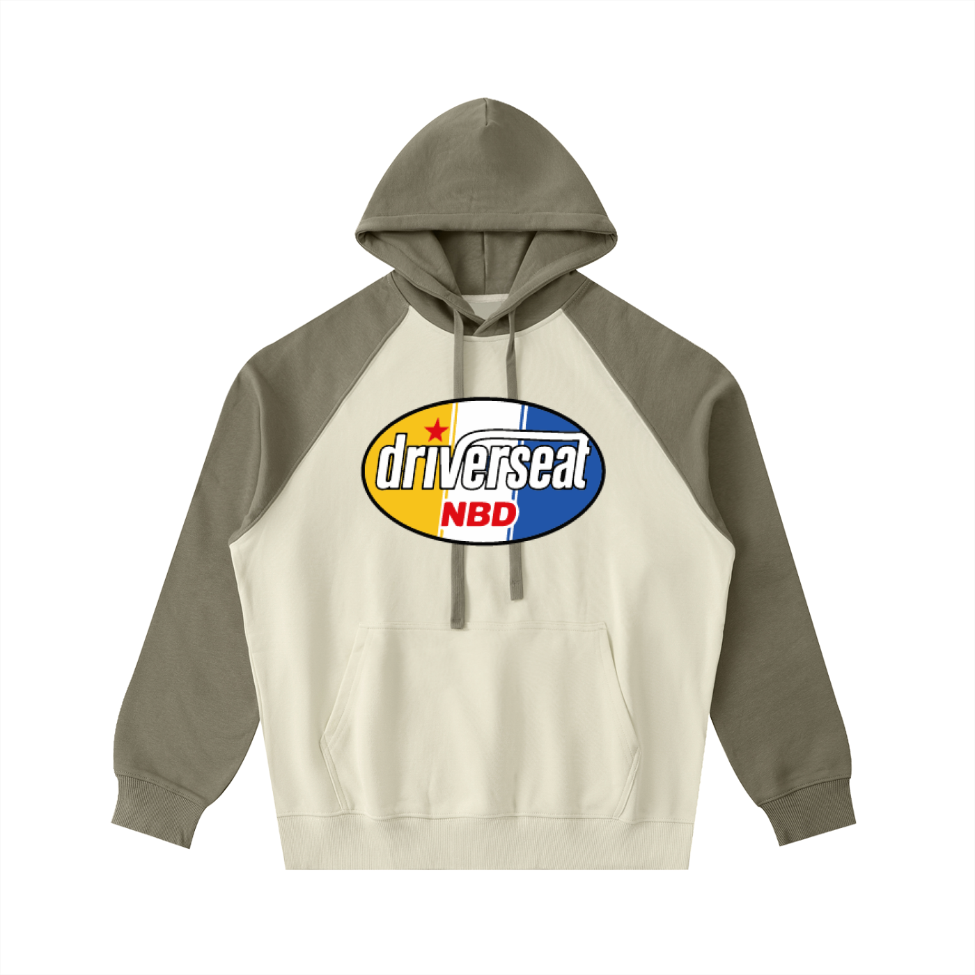 Oval Badge Color-Block Hoodie