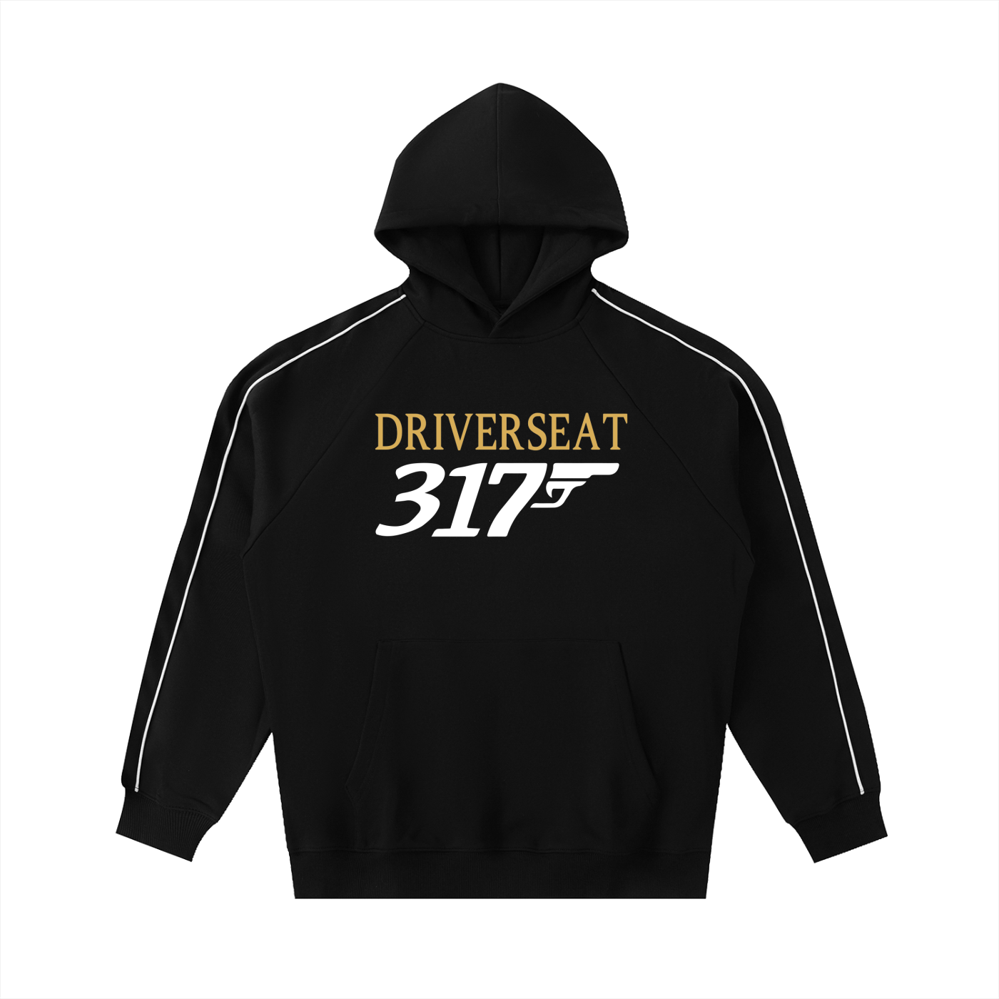 00317 Contrast Piping Hoodie