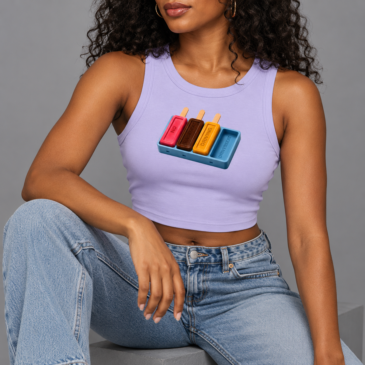 Ice Cream Crewneck Crop Tank Top