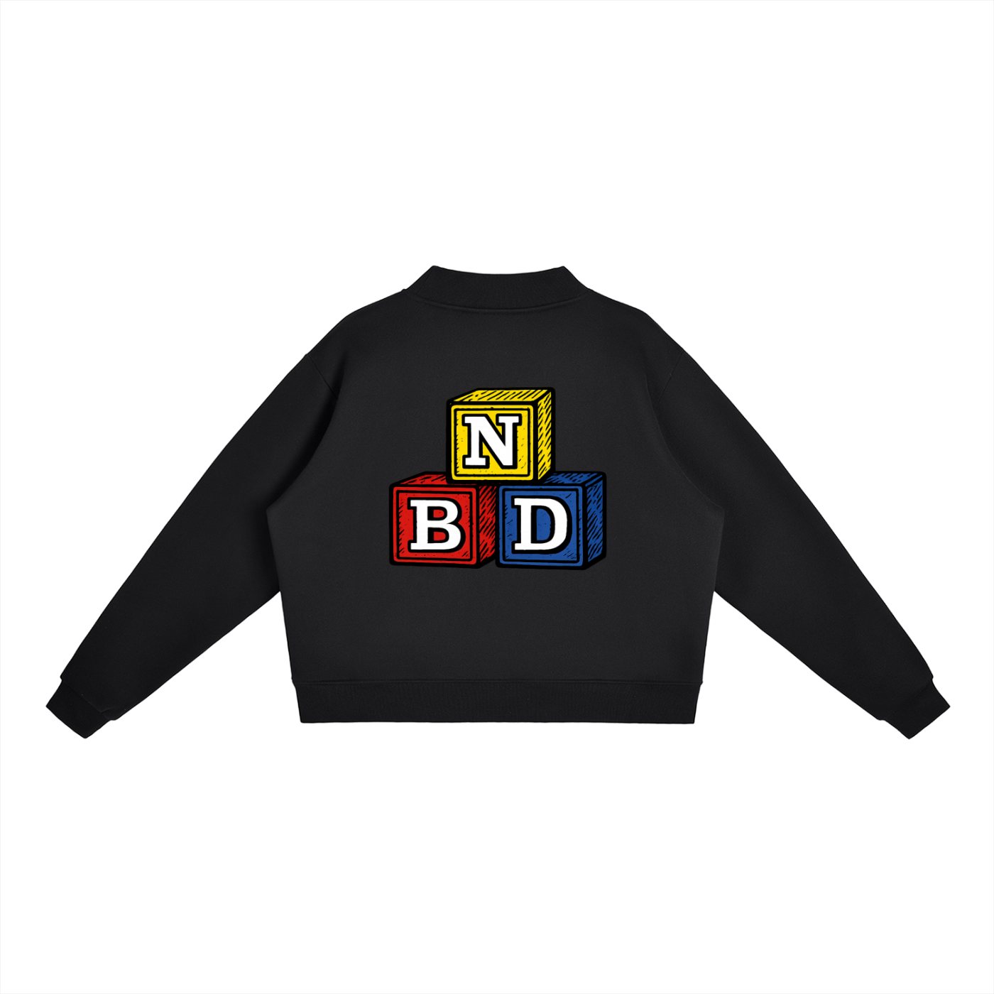 Blocks Fleece Mock-Neck Sweatshirt