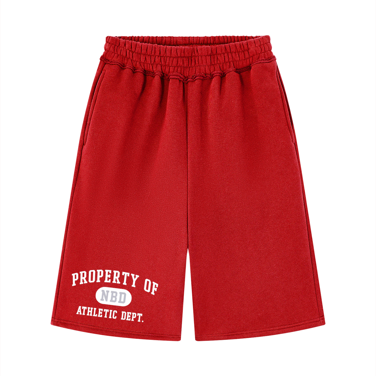 Unisex Raw Edge Fleece Shorts