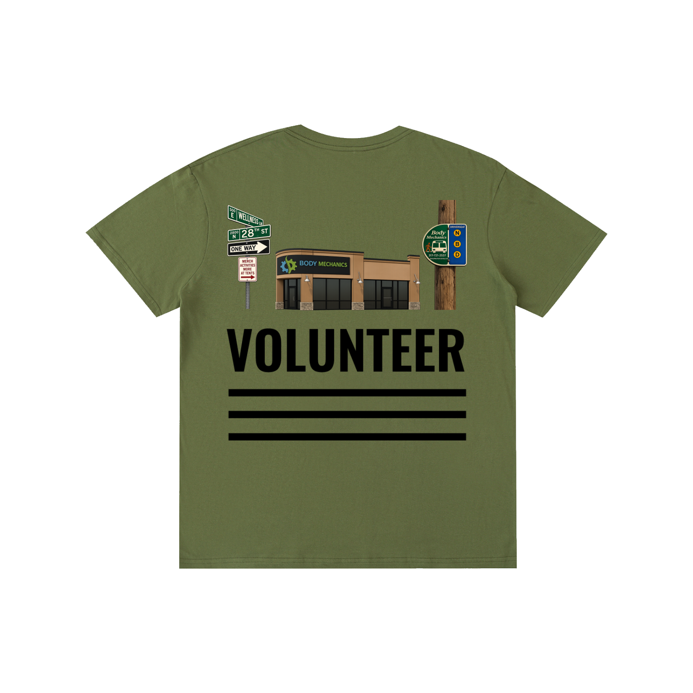 Body Mechanics STREET volunteer Pure Cotton Unisex T-Shirt 5.8oz