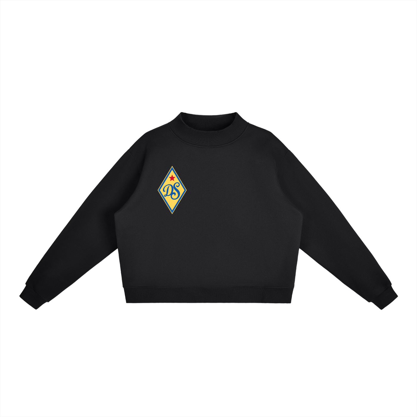 Diamond Fleece Mock-Neck Sweatshirt