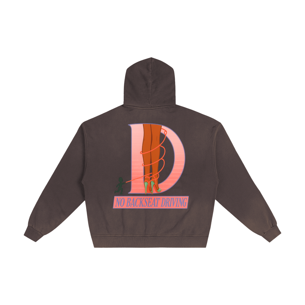 Tied Hand-Frayed Sunfade Zip Hoodie